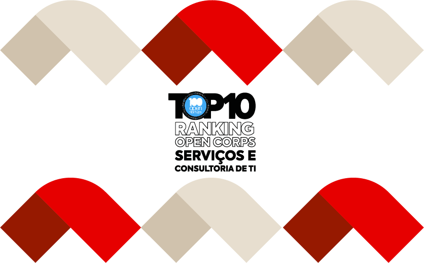 Imagem com o logo do prêmio Top10 Open Startups para o qual a RTM foi quinta colocada.