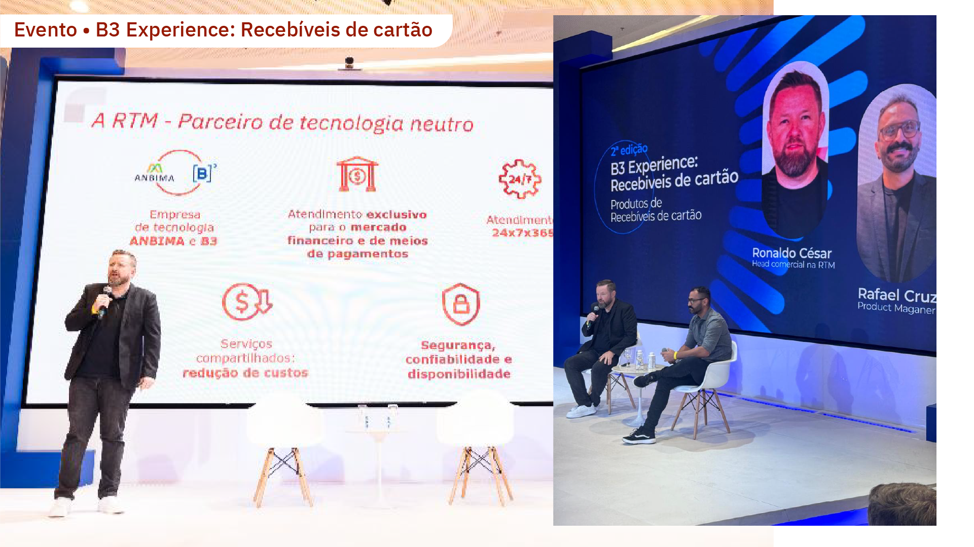 Foto da palestra no evento B3 Experience