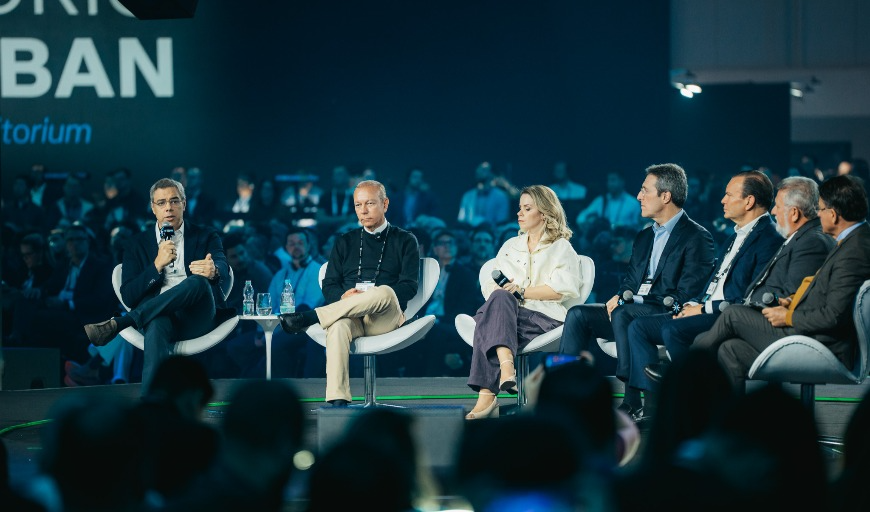 CEO dos bancos Itaú, Santander, Bradesco, Caixa Econômica Federal, BTG Pactual e Nubank em painel do Febraban Tech 2026.
